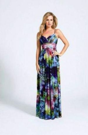 Decode spaghetti strapped multi colored floral print gown.jpg